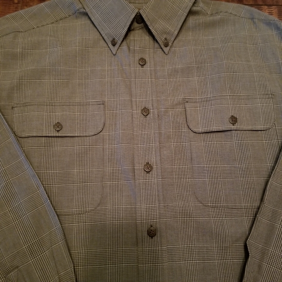 ☘️Host Pick☘️Duck Head Classic Brown Plaid Down Collar N Front Casual LS Shirt - Picture 5 of 9